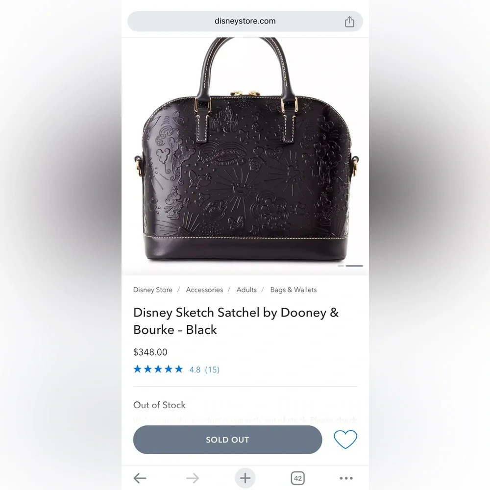 Dooney & Bourke sketch satchel bag - Picture 9 of 11